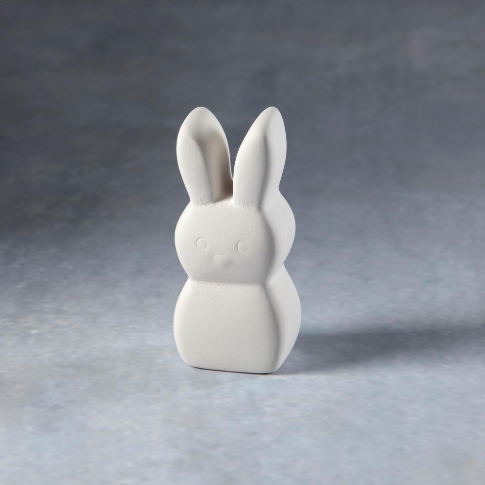 Ceramic Bisque Ready to Paint Bunny Rabbit with Right Ear Up 