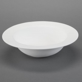 Ceramic Bisque Rimmed Serving Bowl Ceramic Bisque Rimmed Serving Bowl