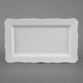 Ceramic Bisque Provence Serving Platter Med. Ceramic Bisque Provence Serving Platter Med.