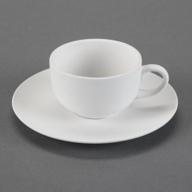 Ceramic Bisque Tea Cup & Saucer Ceramic Bisque Tea Cup & Saucer