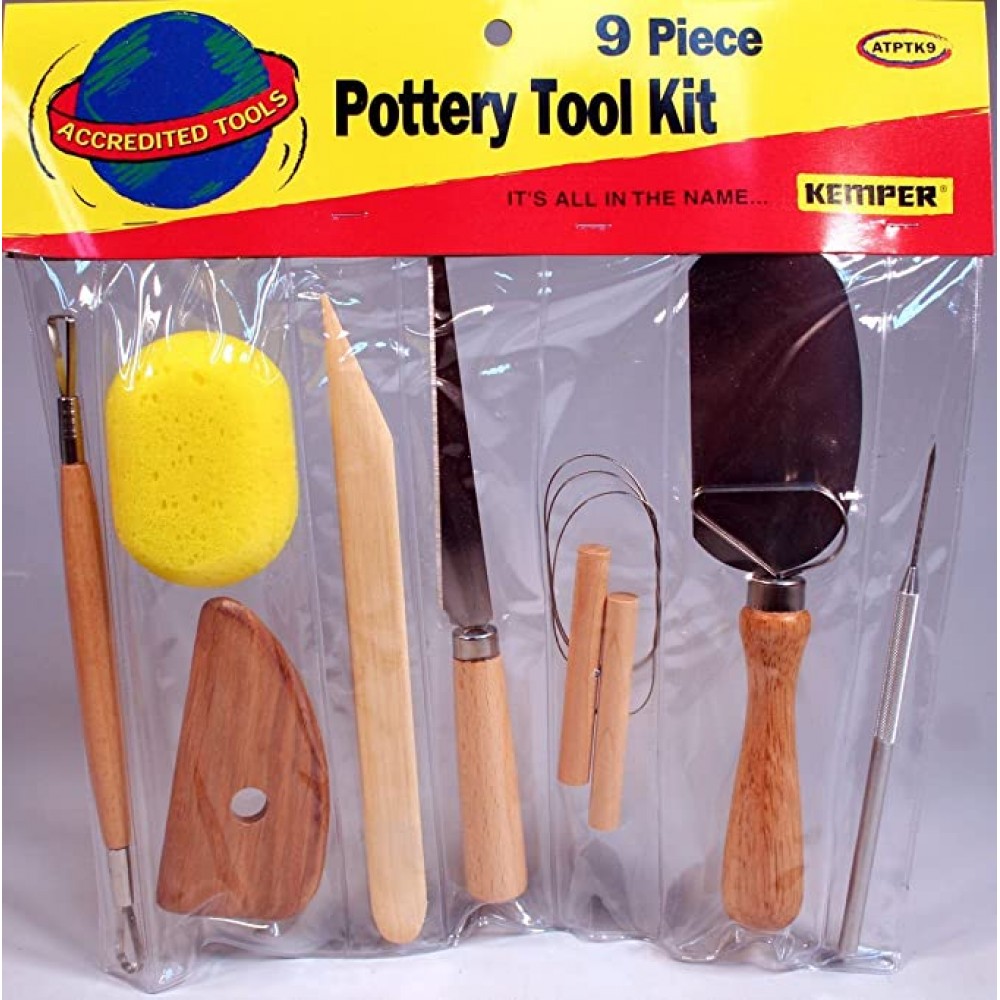 Bargain 9 pc. Pottery Tool Kit by Kemper Tools available at Ceramic  Super-Store