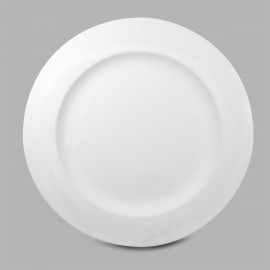 Ceramic Bisque Rimmed Dinner Plate- Case of 12 Ceramic Bisque Rimmed Dinner Plate- Case of 12