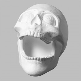 Ceramic Bisque Skull Big Mouth Ceramic Bisque Skull Big Mouth