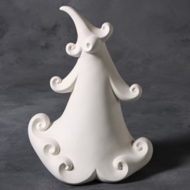 Ceramic Bisque Jolly Christmas Tree - Case of 2 Ceramic Bisque Jolly Christmas Tree - Case of 2