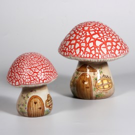 Ceramic Bisque Garden Mushroom - case of 2 Ceramic Bisque Garden Mushroom - case of 2