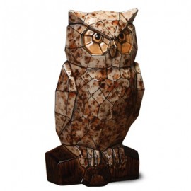 Ceramic Bisque Faceted Owl - Case of 2 Ceramic Bisque Faceted Owl - Case of 2