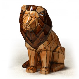 Ceramic Bisque Faceted Lion Ceramic Bisque Faceted Lion