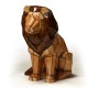 Ceramic Bisque Faceted Lion Ceramic Bisque Faceted Lion