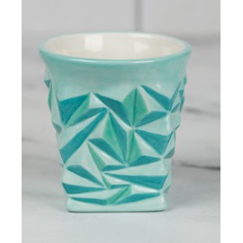 Ceramic Bisque Faceted Tumbler Ceramic Bisque Faceted Tumbler