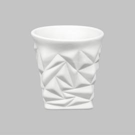 Ceramic Bisque Faceted Tumblers - Case of 6 - Special Ceramic Bisque Faceted Tumblers - Case of 6 - Special