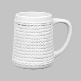 Ceramic Bisque Knit Mug - Case of 6 - Special Ceramic Bisque Knit Mug - Case of 6 - Special