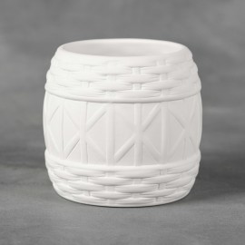 Ceramic Bisque Wicker Container Ceramic Bisque Wicker Container