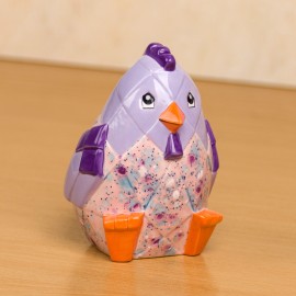 Ceramic Bisque Chicken Facet-ini - Case of 6 Ceramic Bisque Chicken Facet-ini - Case of 6