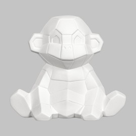 Ceramic Bisque Monkey Facet-ini Ceramic Bisque Monkey Facet-ini