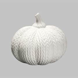 Ceramic Bisque Woven Pumpkin Ceramic Bisque Woven Pumpkin