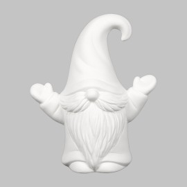 Ceramic Bisque hooray Gnome - Case of 6 Ceramic Bisque hooray Gnome - Case of 6