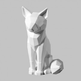 Ceramic Bisque Faceted Fox - Case of 4 Ceramic Bisque Faceted Fox - Case of 4