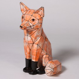 Ceramic Bisque Faceted Fox Ceramic Bisque Faceted Fox