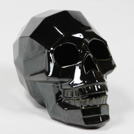 Ceramic Bisque Faceted Skull Ceramic Bisque Faceted Skull