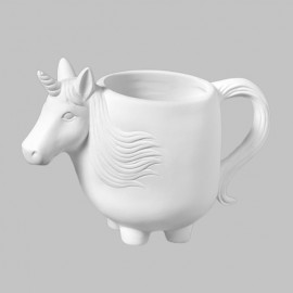 Ceramic Bisque Unicorn Mug - Case of 6 Ceramic Bisque Unicorn Mug - Case of 6