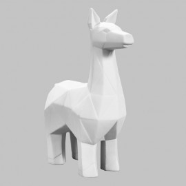 Ceramic Bisque Faceted Llama - Case of 4 Ceramic Bisque Faceted Llama - Case of 4