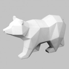 Ceramic Bisque Faceted Bear - Case of 4 Ceramic Bisque Faceted Bear - Case of 4