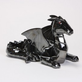 Ceramic Bisque Faceted Dragon Ceramic Bisque Faceted Dragon