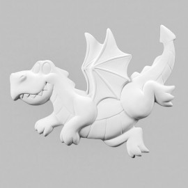 Ceramic Bisque Dragon Plaque - Case of 6 - Special Ceramic Bisque Dragon Plaque - Case of 6 - Special