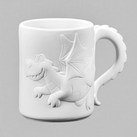 Ceramic Bisque Dragon Mug - Case of 6 Ceramic Bisque Dragon Mug - Case of 6