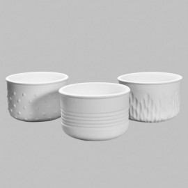 Ceramic Bisque Textured Planter (3 Designs) - Case of 6 Ceramic Bisque Textured Planter (3 Designs) - Case of 6