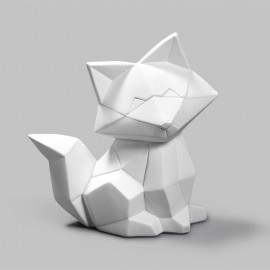 Ceramic Bisque Fox Facet-ini - Case of 6 Ceramic Bisque Fox Facet-ini - Case of 6