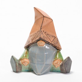 Ceramic Bisque Gnome Facet-ini Ceramic Bisque Gnome Facet-ini
