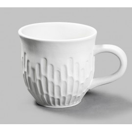 Ceramic Bisque Fluted Mug - Case of 6 Ceramic Bisque Fluted Mug - Case of 6