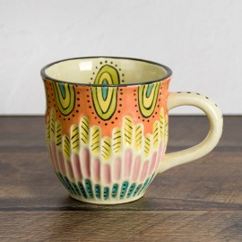 Ceramic Bisque Fluted Mug Ceramic Bisque Fluted Mug
