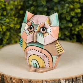 Ceramic Bisque Owl Facetini Ceramic Bisque Owl Facetini