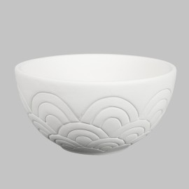 Ceramic Bisque Scalloped Bowl - Case of 6