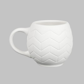 Ceramic Bisque Chevron Mug - Case of 6