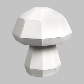 Ceramic Bisque Lg. Faceted Mushroom Ceramic Bisque Lg. Faceted Mushroom