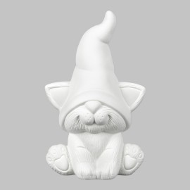 Ceramic Bisque Kitten Gnome - Case of 6 Ceramic Bisque Kitten Gnome - Case of 6