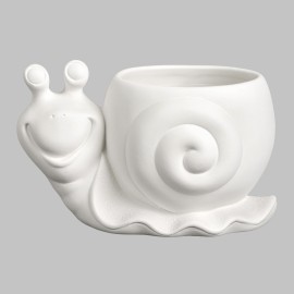 Ceramic Bisque Snail Planter - Case of 6 Ceramic Bisque Snail Planter - Case of 6