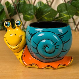 Ceramic Bisque Snail Planter Ceramic Bisque Snail Planter
