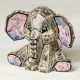 Ceramic Bisque Elephant Facet-ini - Case of 6 Ceramic Bisque Elephant Facet-ini - Case of 6