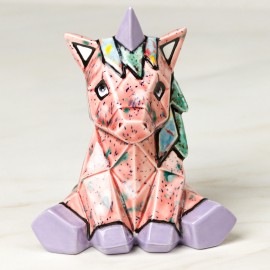 Ceramic Bisque Unicorn Facet-ini Ceramic Bisque Unicorn Facet-ini