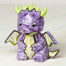Ceramic Bisque Dragon Facet-ini Ceramic Bisque Dragon Facet-ini