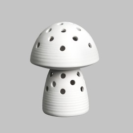 Ceramic Bisque Small Mushroom Lantern  Ceramic Bisque Small Mushroom Lantern