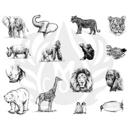 Zoo Animals Designer Silk Screen Zoo Animals Designer Silk Screen