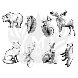 Woodland Animals - Designer Silk Screen Woodland Animals - Designer Silk Screen