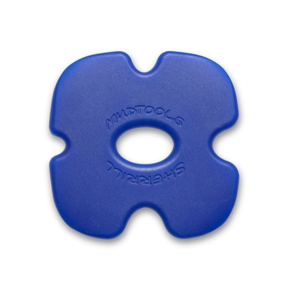 Blue Plastic Rib Mud Tools Firm Blue Edgy Rib