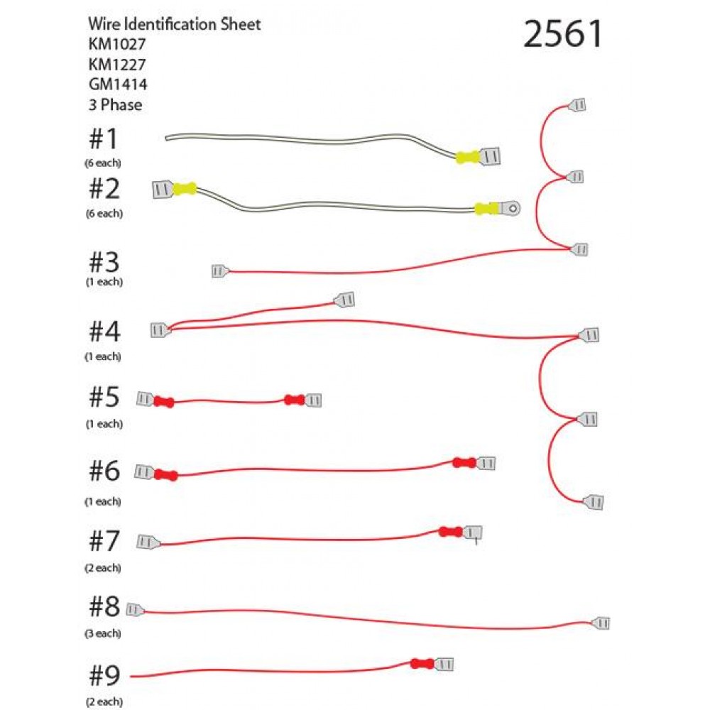 Wire Harness Set - 3 Phase - KM1027/1227