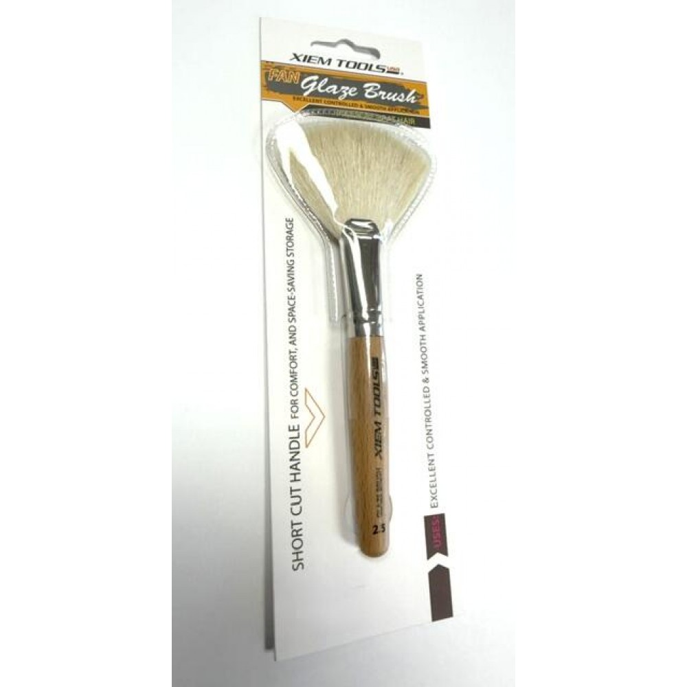 Fan Glaze Brush High Quality Goat Hair 2.5 Fan Glaze Brush High Quality Goat Hair 2.5